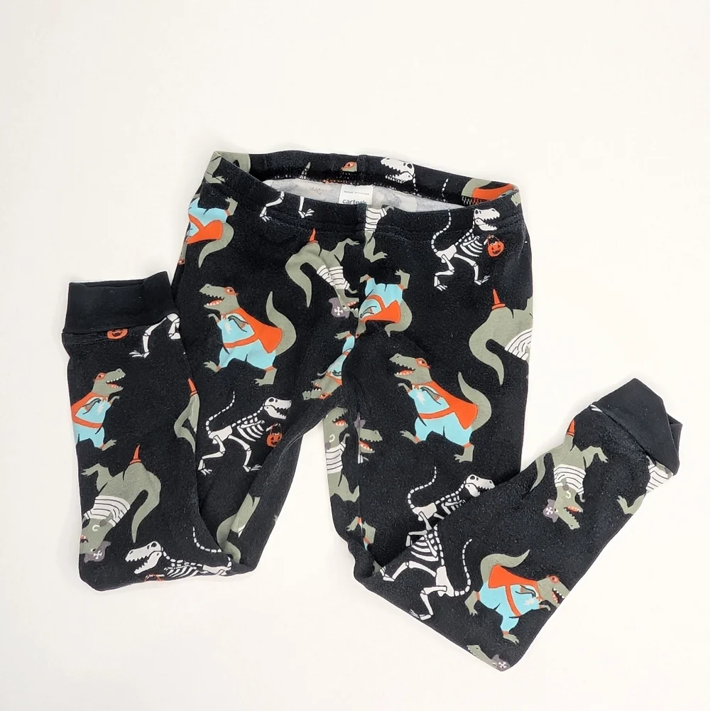 Carter’s Dino Skeleton Halloween Pajamas Set‎ – Toddler Boys 4T – Black